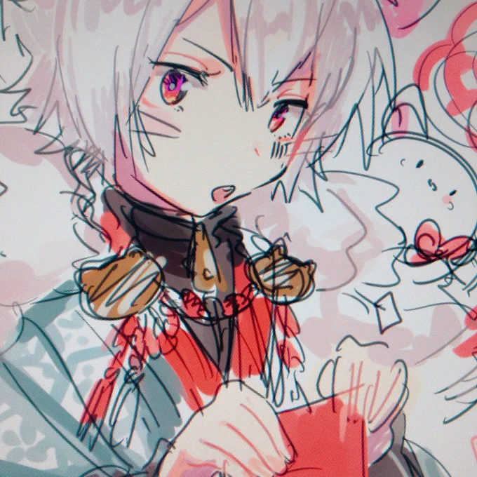わたし魔女のキキ!
こっちは耳生えちゃったからボツった年賀絵のラフ!

毎年年賀絵は捏造したくなっちゃう気持ちと戦わなければならない、、 