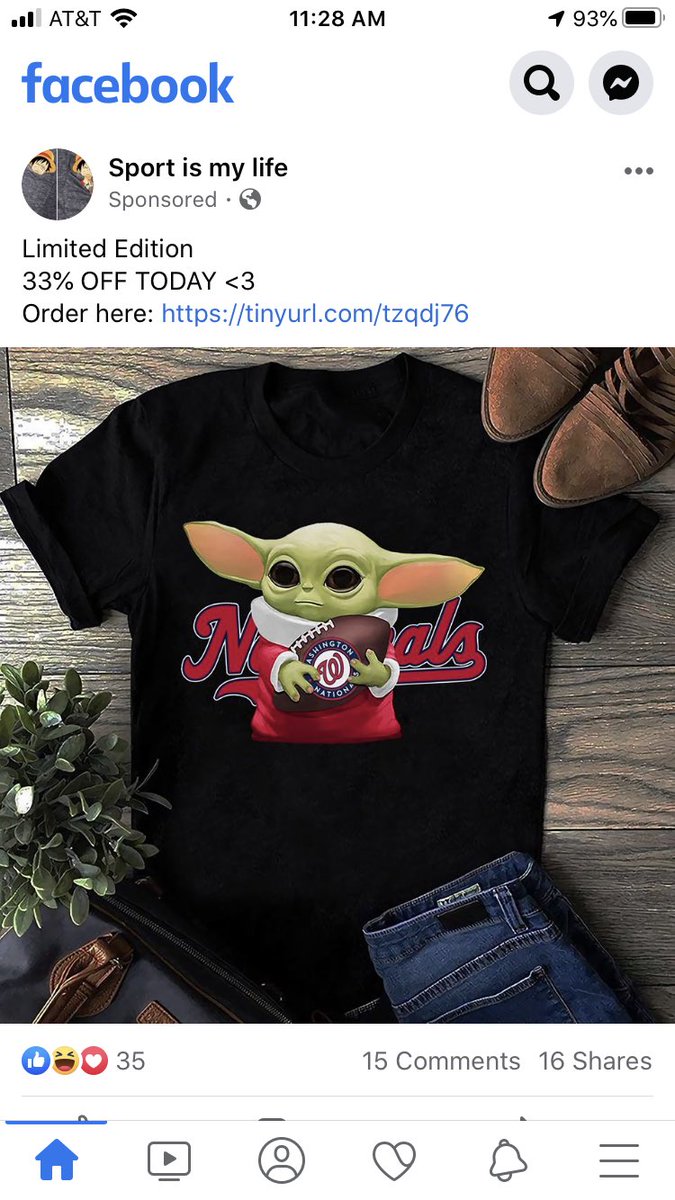 kelssjoness's tweet photo. When Facebook tries to give you customized ads but sport is NOT their life because well the last time I checked the nats weren’t a fucking football team 😂 https://t.co/8VK327EkxS