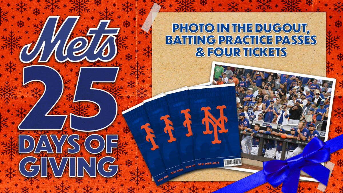 Mets's tweet image. 📸 RT TO WIN 📸

Retweet for your chance to win a photo in the dugout, BP passes and tickets to a game for four. #Mets25DaysOfGiving