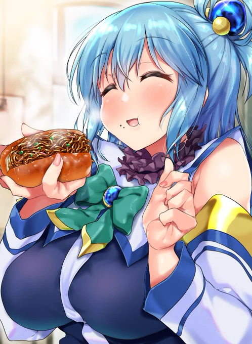 これはアクアさまと焼きそばパンの絵 