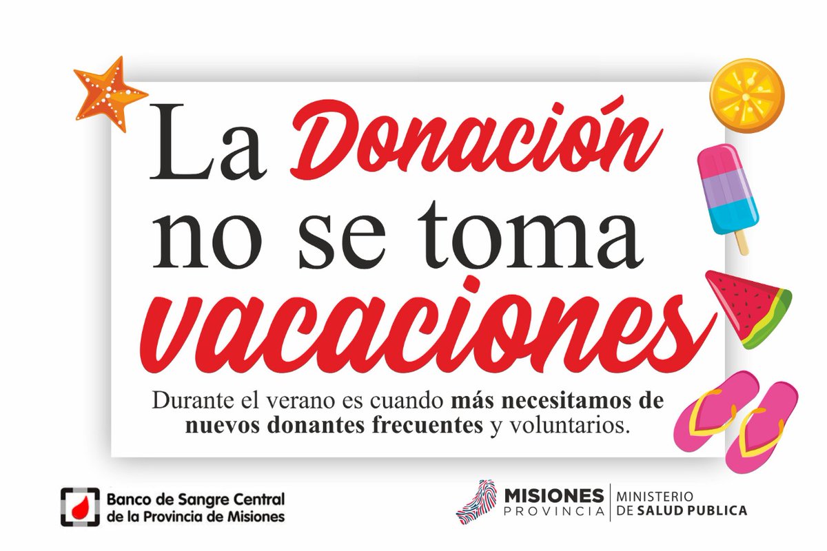 La DONACIÓN no se toma VACACIONES