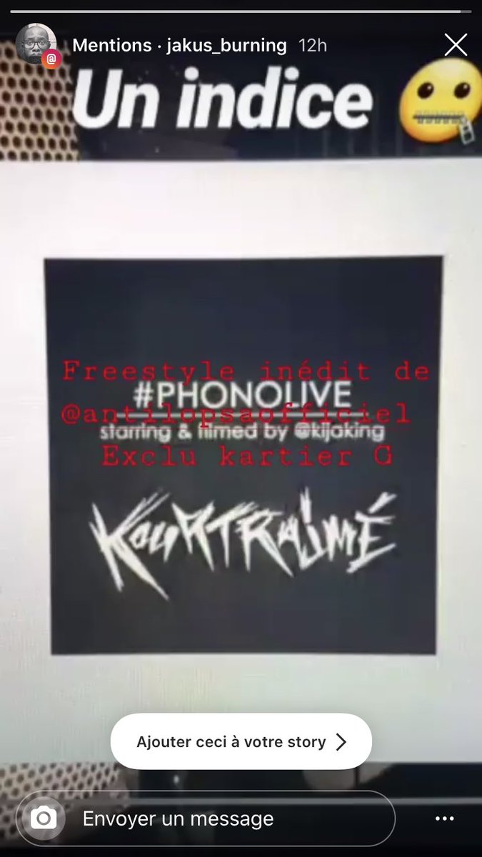 SaAntilop's tweet photo. RDV LIVE DU #SHOGUNNOIR CHEZ #KG LES AMIS #PHONOLIVE #ONEMIC 👹⭐️#YAPASDESAMEDIYAPASDEDIMANCHE #TRAININGDAY #SANSFORCER #CHERCHEURSDOR https://t.co/nsvTLkCD0e