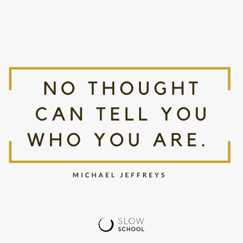 SchoolSlow's tweet photo. Our thoughts are ours.  But they do not define us. Most of the time they are a result of our conditioning. It is where we go from our first thought, the choice we make towards it, it is the second thought that is us. Be present to your thoughts today
#slowschool https://t.co/vd9qYQof0b