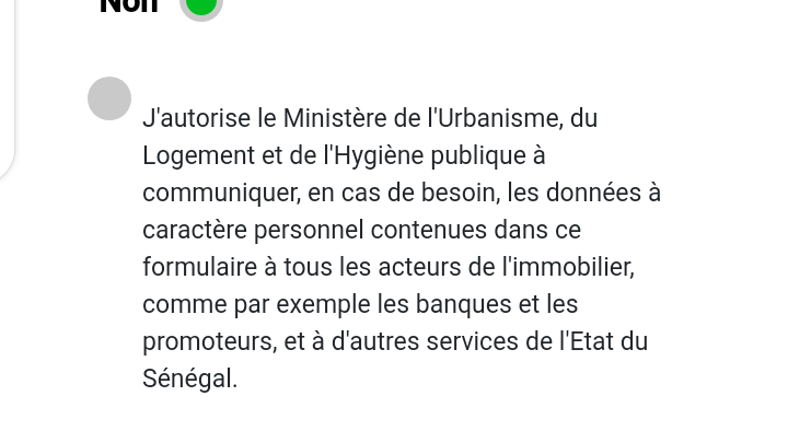 EmmanuelDiokh's tweet photo. {Ministère de l'urbanisme}

"Et à d'autres services de l'Etat du Sénégal"
Collecte disproportionnée, partage possible même avec des partenaires qui n'existent pas pour le moment.Pour partager avec d'autres structures non définies au départ il faut à nouveau le consentement https://t.co/cO9KhfAIDo