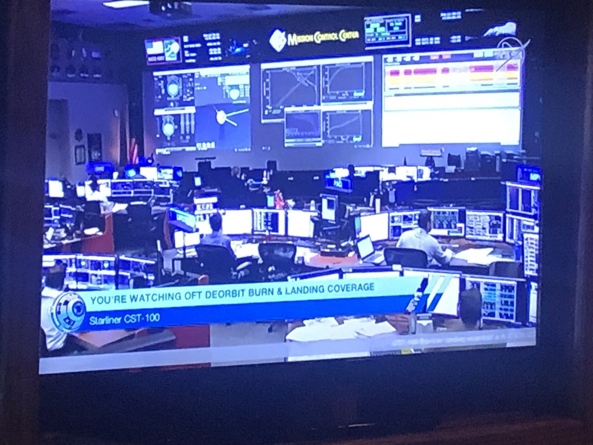 STEM2UYP's tweet photo. What else would we be doing at 6:30 AM than to be watching the historic landing of the CST-100 Starliner?  #SpaceHistory #STEMinAction https://t.co/ib9i8xxuBq