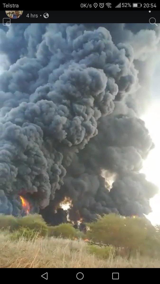 mutdoup's tweet image. Unity oil field on fire. This is environmental disaster ever in#SouthSudan.