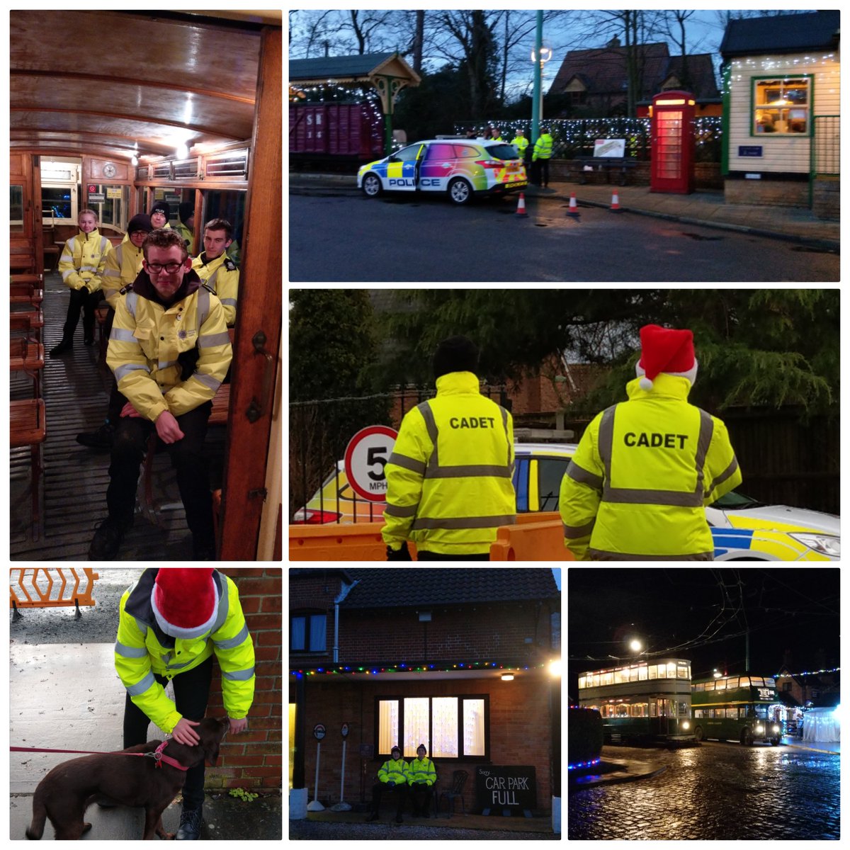 LowestoftPolice's tweet photo. #Lowestoft #EScadets have 1 more night to go at #santa tram at the East Anglia Transport Museum, but we would like to say a big thank you to them for their committment to volunteering for us &amp; @NthLowestoft16 for 2019 and wish them a merry xmas. #1330 @NationalVPC @SuffolkVPC https://t.co/Lm8gU1IJu8