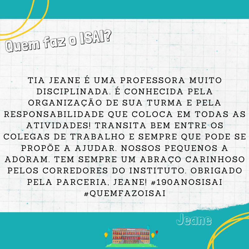 InstitutoIsai's tweet photo. ❤ #quemfazoISAI #190anosISAI https://t.co/WkbW7jwOAY