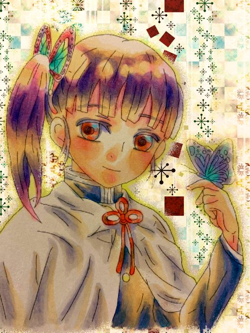 赤子。🥭（市民見習い）さんがTwitterに投稿した栗花落カナヲ(鬼滅の刃)のイラスト。