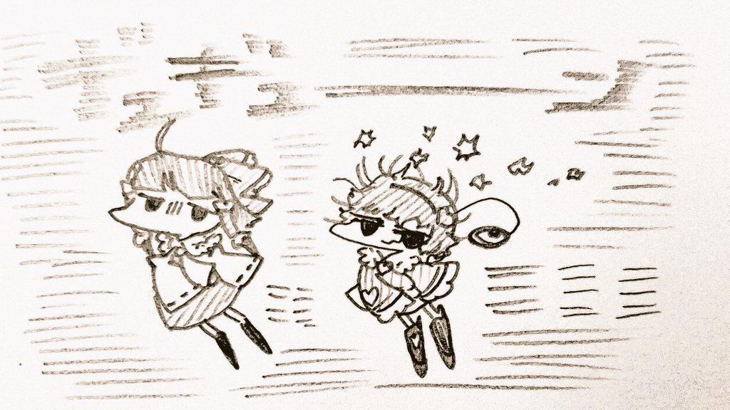 #深夜の真剣お絵描き60分一本勝負
【お題】>冬の静電気で髪がもさもさになってるさとり様をみたいです 
ついでにバチッときてほしいです 