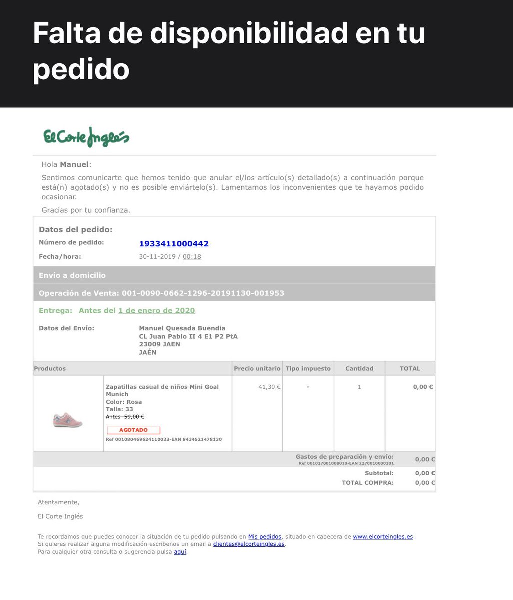Quicky_Bankos's tweet photo. Que poca vergüenza tenéis @elcorteingles @elcorteinglesac después de casi un mes esperando y con retraso incluido, ahora me decís que no hay stock. Era un regalo de papá Noel para una niña que lleva medio año esperándolas. Que poco queda de ese Corte Inglés serio. Ni una compra + https://t.co/7LfsAmZOSY