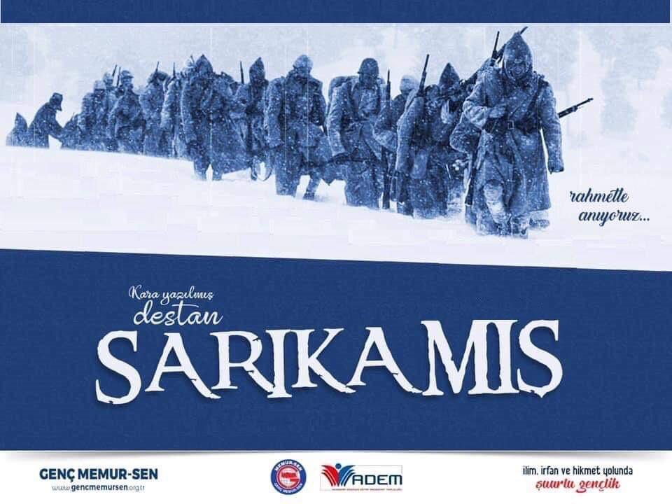 105 yıl önce bugün kefeni kar örtüsü olan aziz şehitlerimiz.
Ruhları şad olsun.
22 Aralık 1914 | #Sarıkamış