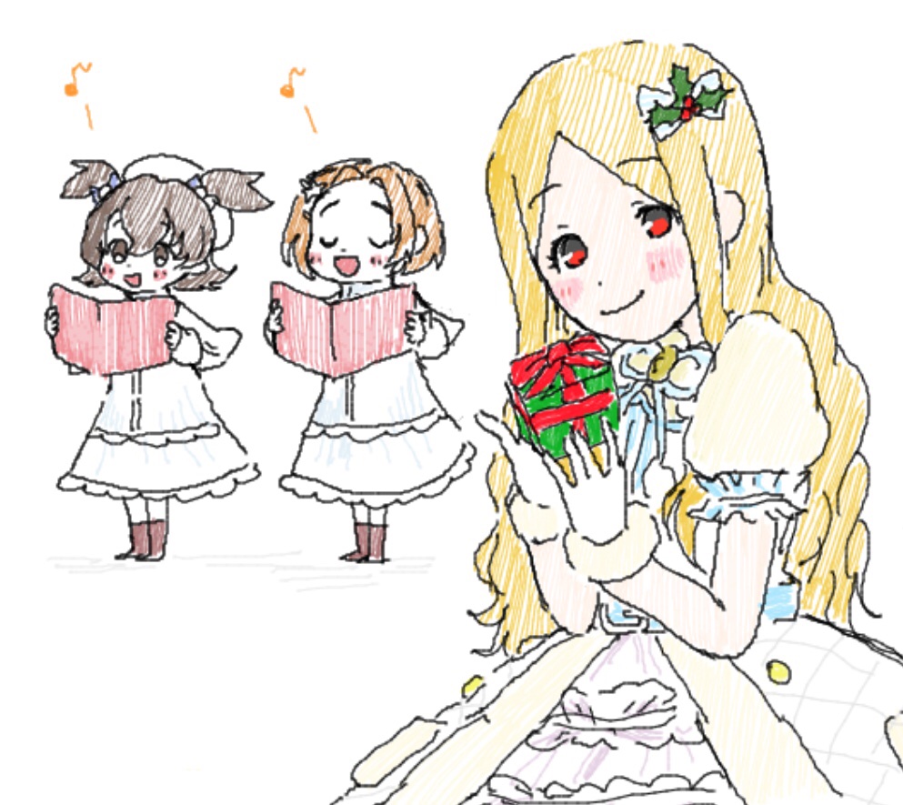 プチ聖歌隊付き聖ちゃん さめのイラスト