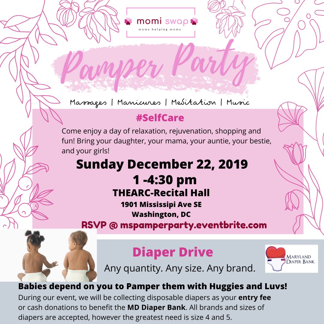 See you at the Momi Swap Pamper Party today from 1 - 4:30 pm.
