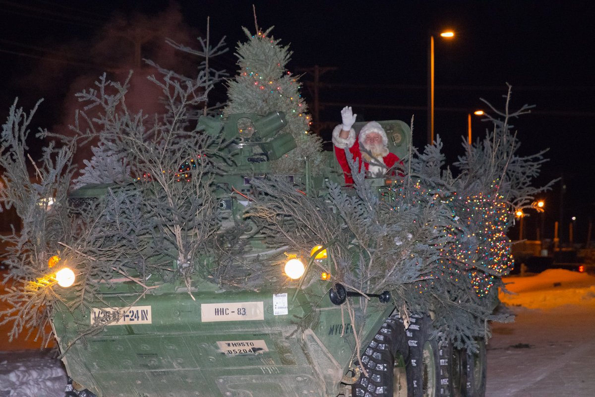 Christmas does not start in 1/25 until Santa arrives in his Stryker.