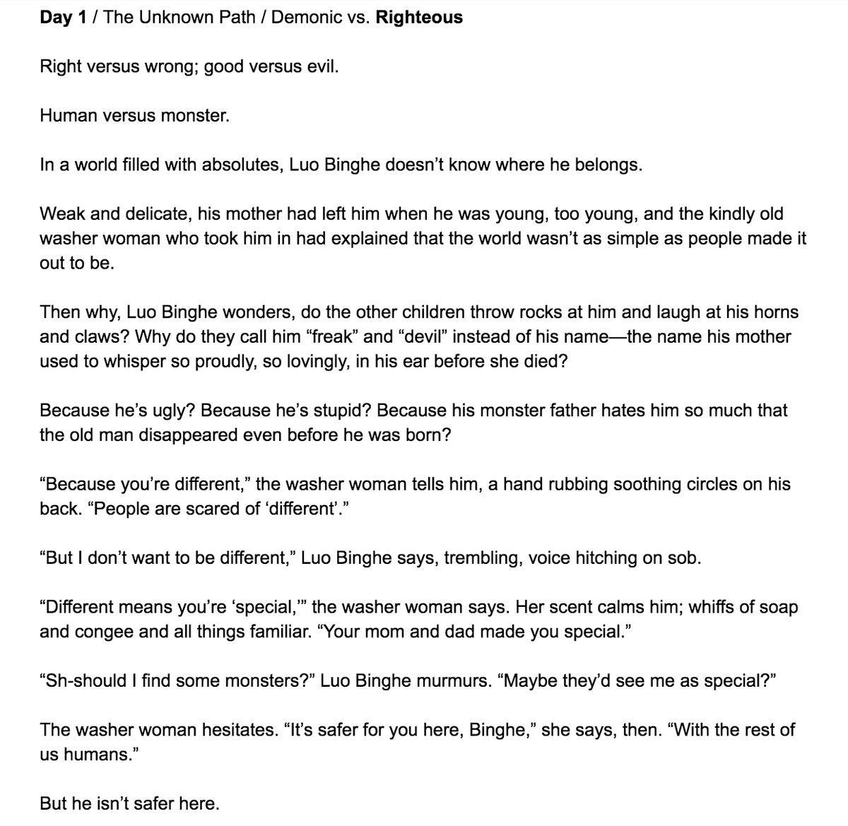 rinsled05's tweet photo. For #BingheWeek #binghe #scumvillain #dayone #righteous
Part 1 of a Bingqiu; Monster/Human AU.
Luo Binghe snaps. It’s humans who bully the weak and step on the downtrodden, who care about power and control. Who hurt others for the fun of it. Humans are the scum of this world. https://t.co/wjXgsPmqB5