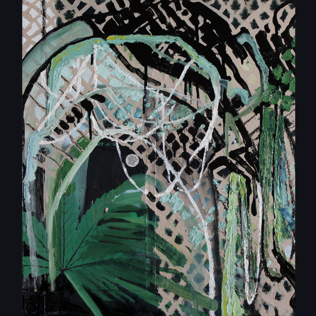 Carrot Body &amp; Meme Leaves by Maggie Duff

These paintings reflect a myriad of feelings involved in living next to urban construction zone. Received their BFA Painting, BA Spanish &amp; Art History minor from University of Akron, are active in community gardening, experimental music.