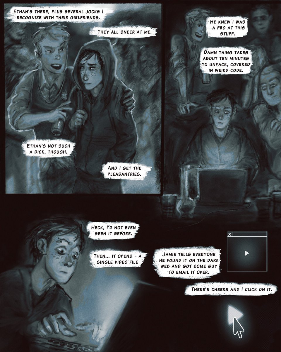 manoghosts's tweet photo. Happy #WinterSolstice! Here's a glimpse of a horror comic me and the fantastic @CinemamindDavid are working on based around the ancient folkloric Welsh tradition of the Mari Lwyd. Sometimes you shouldn't open your door when you hear singing outside your house in December.... https://t.co/hFkV3oMKIq