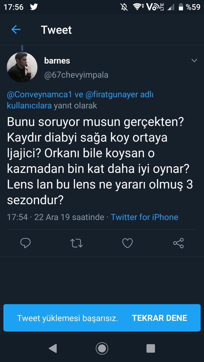 @67chevyimpala @Conveynamca1 @firatgunayer Daha iki hafta önce bu adam maçı aldırdı son haftalarda çok iyi. Bu aptal duygusallıktan kurtulun artık. Neden cevap yazıp engellediğini anlamadım bu arada bay ergenus