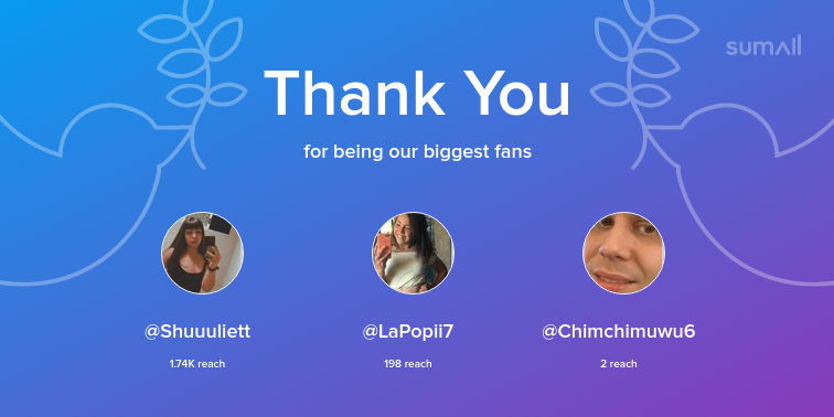 indirectasme89's tweet photo. Our biggest fans this week: Shuuuliett, LaPopii7, Chimchimuwu6. Thank you! via https://t.co/dEIretKJfx https://t.co/8E3Cet42Js
