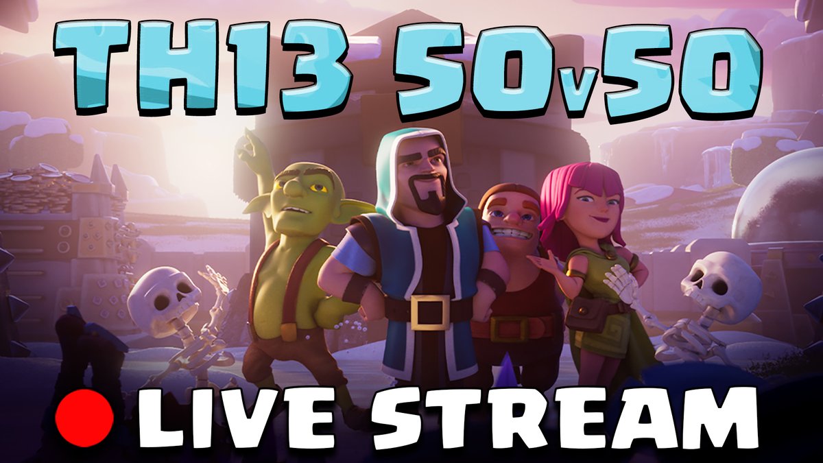 50v50 Town Hall 13 War
80 attacks left to go, 2 of them from yours truly and it's close.  Small lead at the minute to good guys, can we extend?  Come and join us for all of the action!  Happy Birthday Carbon!

Twitch: twitch.tv/blameadam
YouTube: youtube.com/c/time2clash/l…