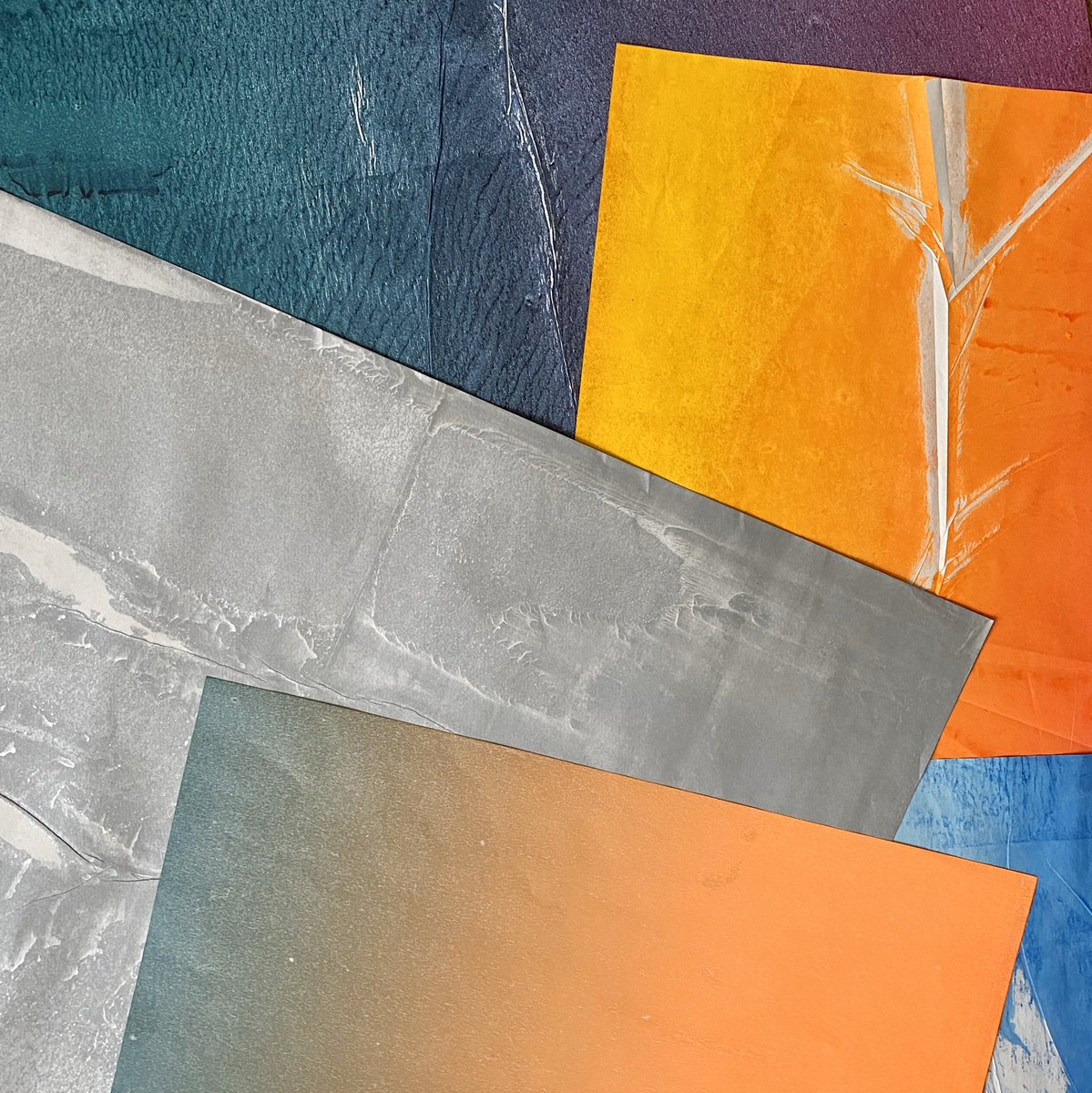 RobertHeth's tweet photo. Newsprint used to clean the ink from the rollers, recycled as wrapping paper. https://t.co/WfYCXAAX6x