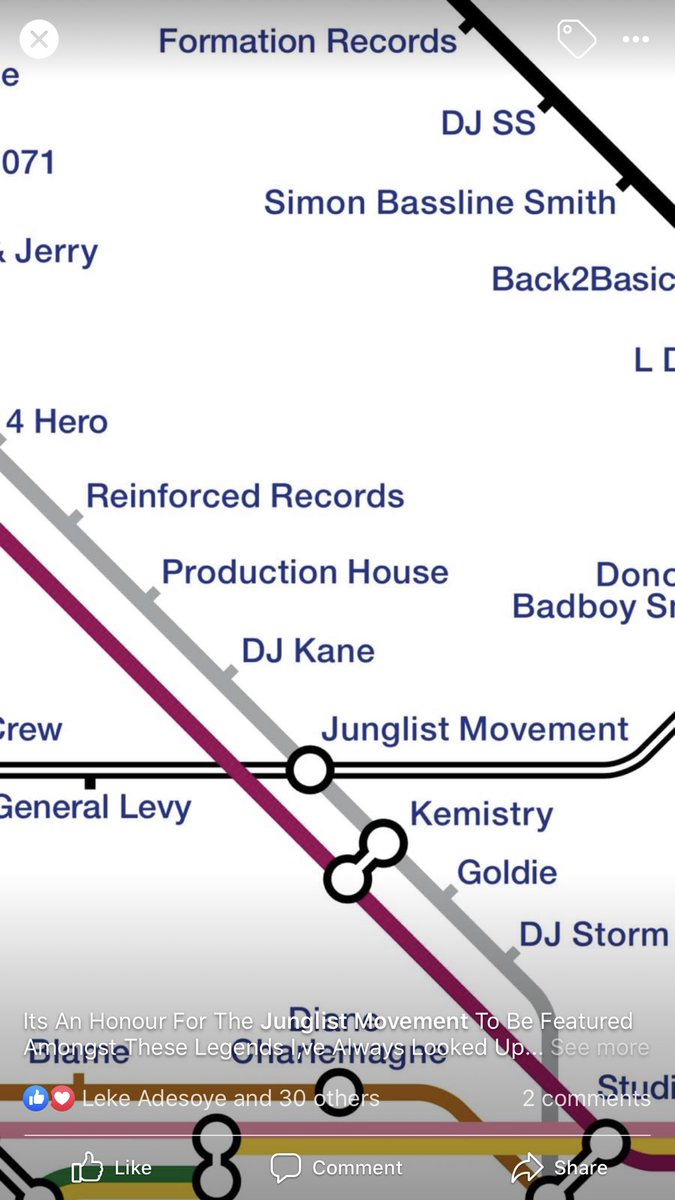 basslinesmith's tweet photo. Big shout to the guys over at https://t.co/W81nRYaScO for my inclusion on the Road/ Tube map of Jungle/DNB Music from its inception... 
Big up @djkanednb for the link up! https://t.co/ZQhTNGFnCC
