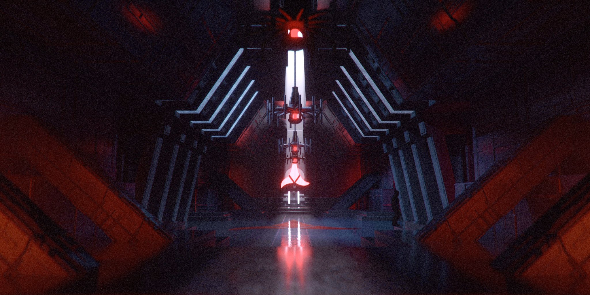 Ds9teasers On Twitter Interior Shot Of The Klingon Great Hall We Based This Shot On An Original Sketch Of Set And Production Designer Richard James In Which The Hall Was Larger And More Cathedral Like Startrek Ds9 Https T Co Xibigdggv8 Https T Co