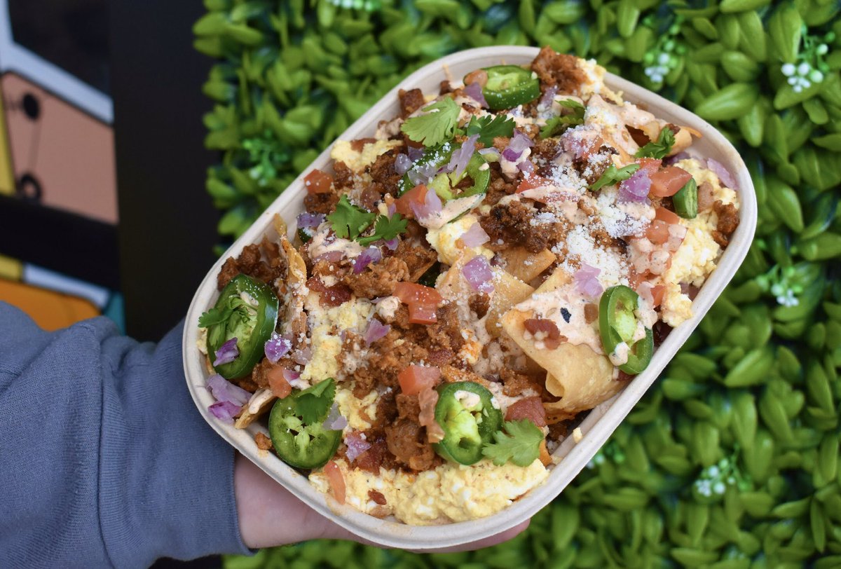 Breakfast Nachos! 
Boozery Brunch fulfills all your needs: 
Bloody Mary &amp; Mimosa Bar
Delicious Brunch Eats
Coffee Cocktails
Get to Fleat between 11-3pm for brunch goodness!