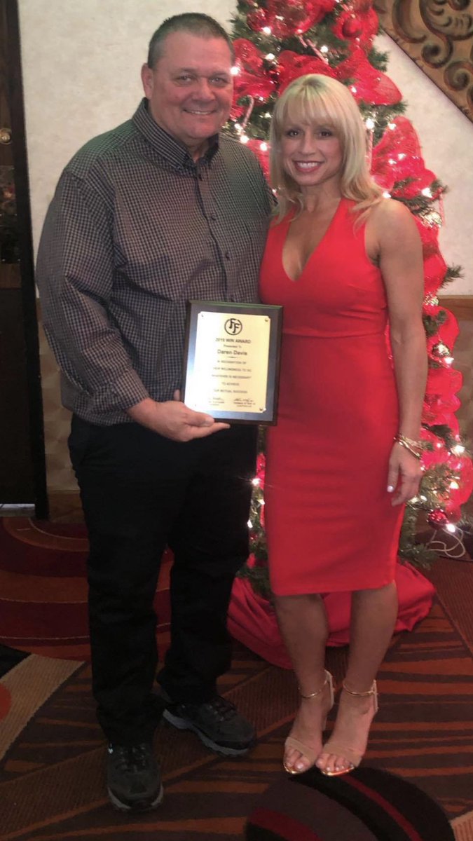 DddavDawn's tweet photo. Super proud of this guy! He won the Win Award at The Fletcher Christmas Party last night. #winner #winaward #fletcherdodge #christmasparty #MerryChristmas #goodjob #funnight #acknowledged #deserving #proud #happy https://t.co/aNkfVvaQMW