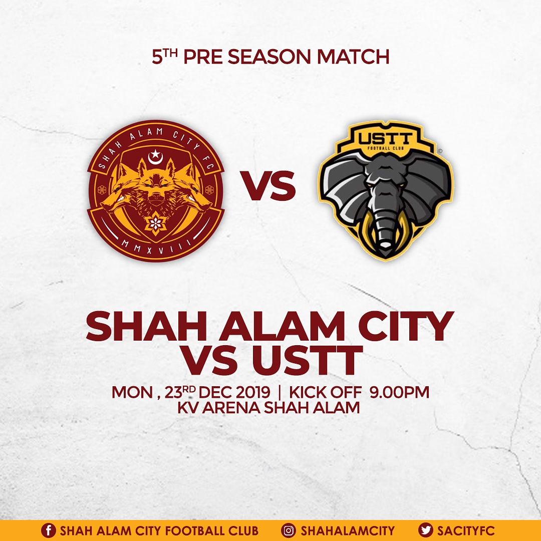 SACityFC's tweet photo. We will be playing USTT FC in our next pre season match. In gearing up for the upcoming season preparation is key to be mentally and tactically prepared.

#shahalamcity 
#wolffighters 
#fearless 
#FightOn https://t.co/QSyJLQCoVU