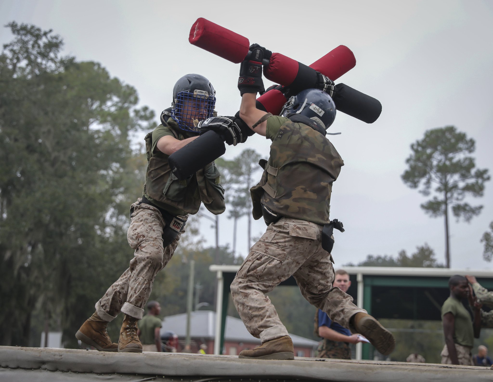 National Guard on X: #Soldiers demonstrate the Warrior Ethos during pugil  stick training during basic combat training (BCT).   / X