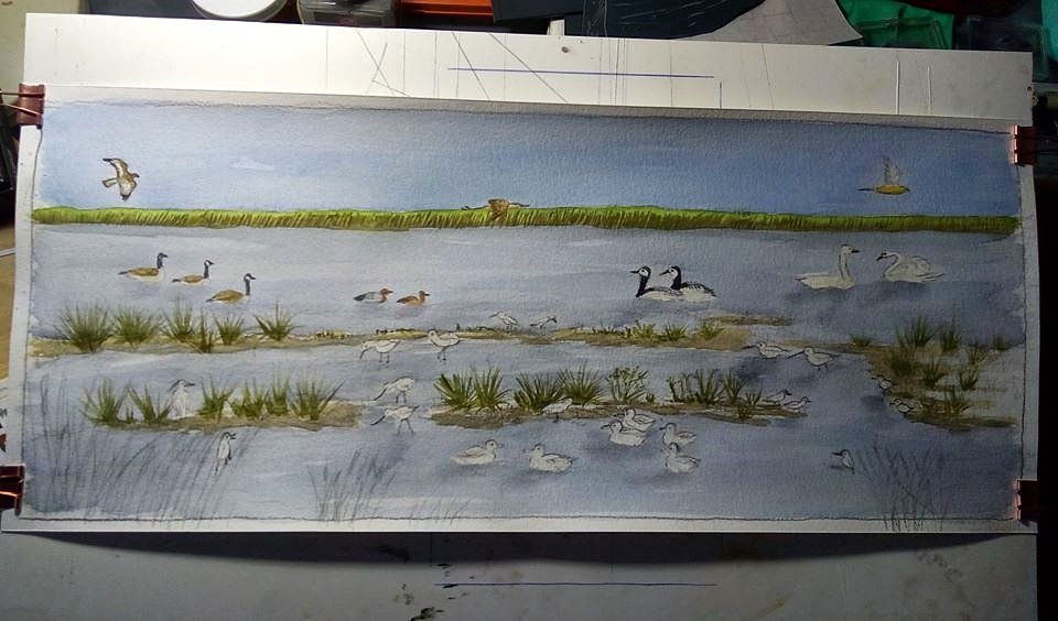 astridvbelle's tweet photo. Work in progress
Aquarel on 300 grams paper
This is one of my favorite places in Nesselande peace and quiet. Many different birds come here
#nesselande #Rotterdam  #watercolor https://t.co/NHBoc5J3WE