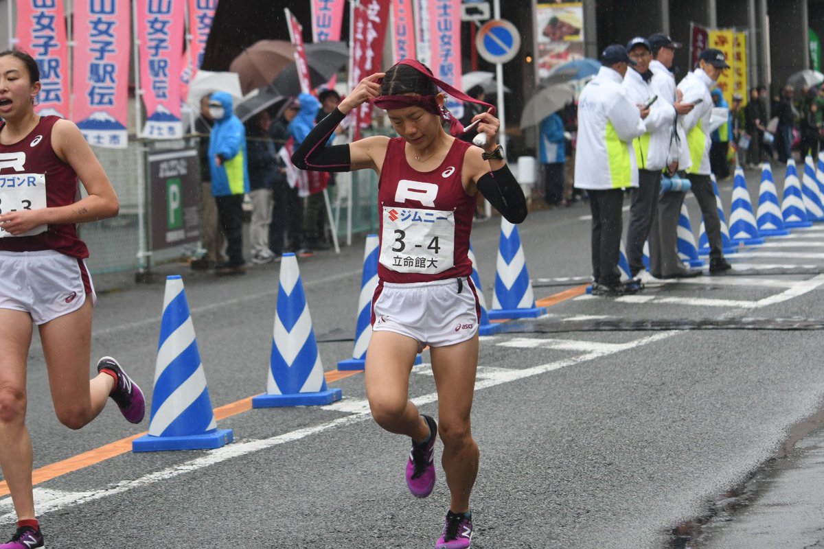 立命スポーツ編集局 公式 陸上競技部 19全日本大学女子選抜駅伝競争 於 富士山本宮浅間大社前 富士総合運動公園陸上競技場 4区 松本美咲 14 05 区間2位 区間新 4区で立命館がトップに立つ ５区は4回生の三浦佑美香