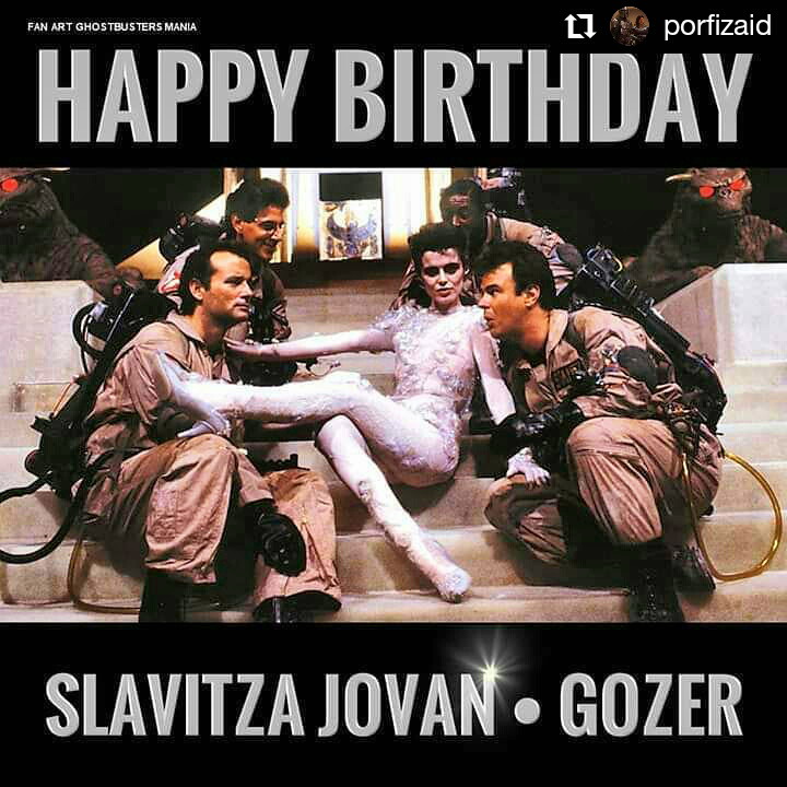 Happy Birthday #SlavitzaJovan! #Ghostbusters 😏🎂