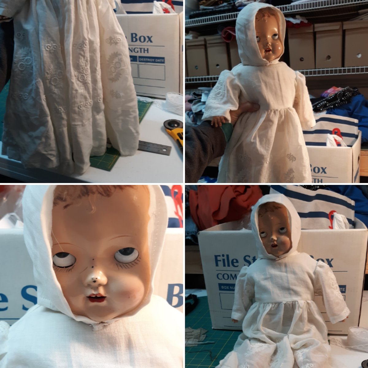 crazyjanice's tweet photo. I made this gown for baby jesus for a church nativity scene. https://t.co/WYrBHIDk6s