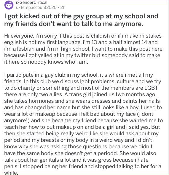 HRC & Glaad & other  #LGBT orgs need to open their eyes to the conflict between trans ideology & homosexuality. LOOK AT THIS. This is disgraceful & TRAGIC & your definition of "transphobia" is allowing this. HOMOSEXUALITY requires a clear definition of SEX. This is UNACCEPTABLE.