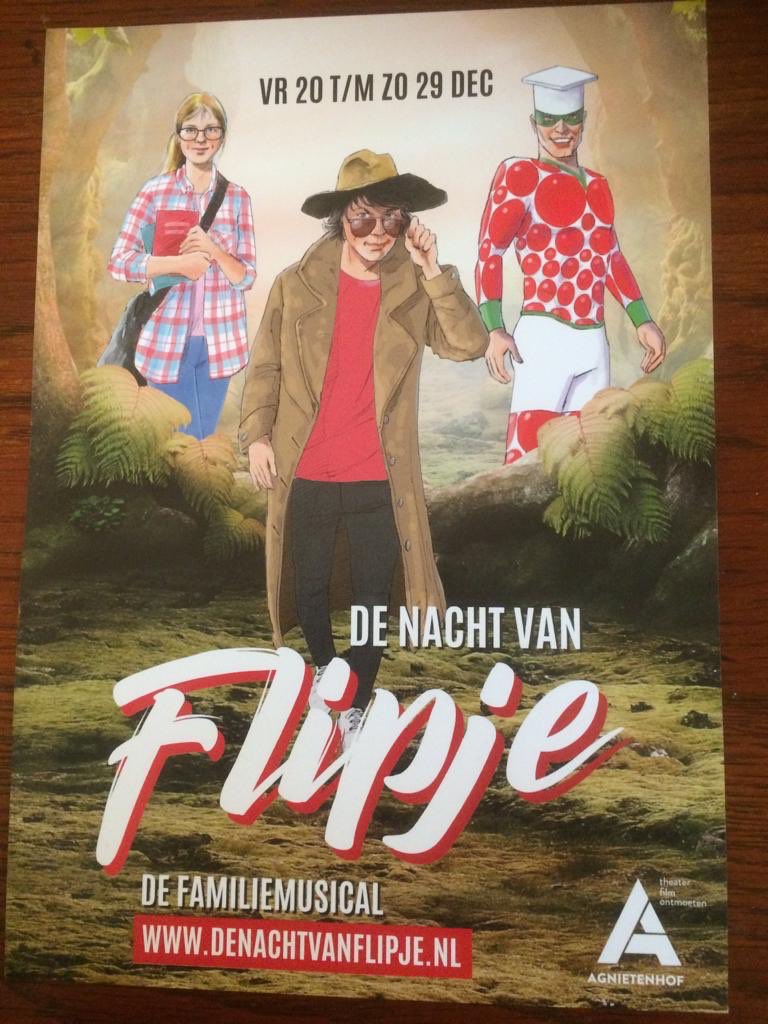 Vandaag waren we bij de musical De Nacht van Flipje. Het was een bijzondere ervaring. We hebben genoten van de mooie voorstelling. Bedankt <a href="/Agnietenhof/">Agnietenhof</a> voor de kaartjes.