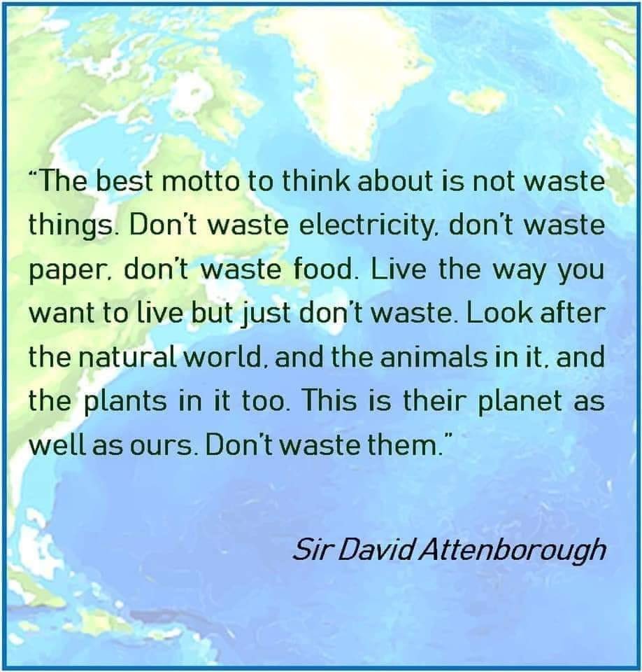 Simple words from my man Sir David ....enough said people