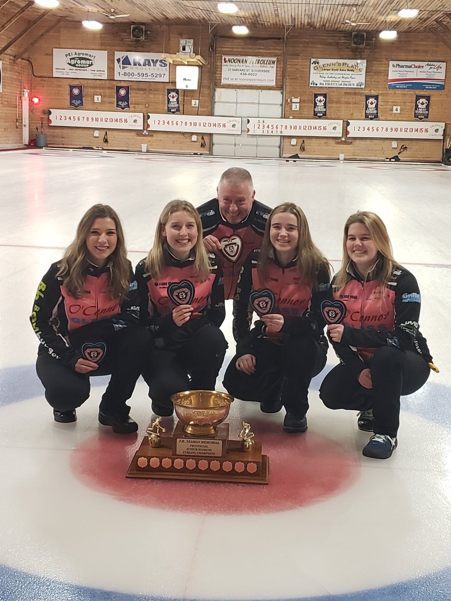 TeamFerguson_PE's tweet photo. 2020 U21 provinical champions! Proud to be off to represent our province at nationals in BC in January. Thank you to our coach Pat Quilty, our parents for all their support, and of course our wonderful sponsors! #peicurl #Cornwallcurling https://t.co/SpKTIC43NA