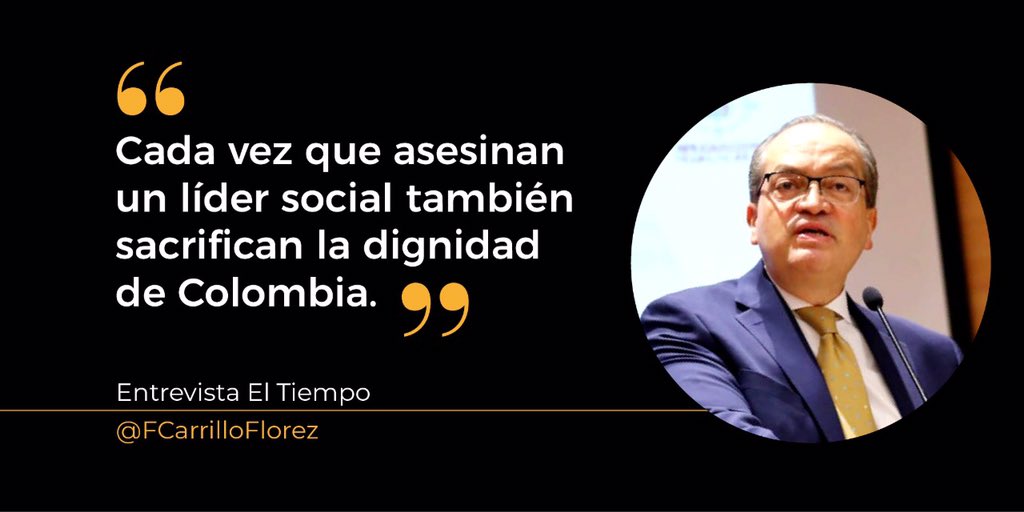Colombia tiene que cerrar las heridas y sanar su dolor. ¡Hay que parar este ciclo de barbarie! Los invito a leer la entrevista completa en <a href="/ELTIEMPO/">EL TIEMPO</a> bit.ly/39p19Kf