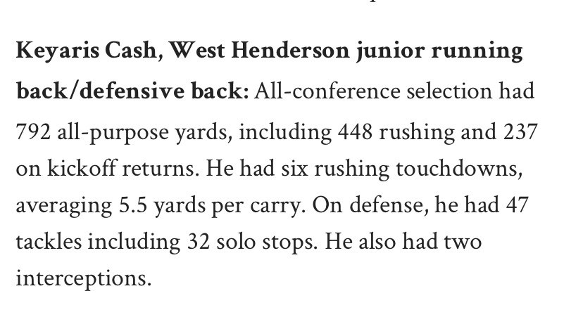 2019 All - Conference 
2019 All Area Team