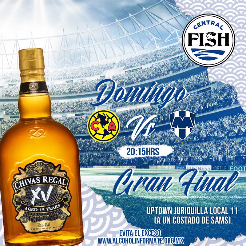 CentralFishMx's tweet photo. Tu cena y la final de la #LigaMx se disfrutan mejor en #CentralFish. Vive este gran partido en #PantallaGigante.

#Mariscos #SeaFood #CocinaDeMar #Restaurante #Querétaro #UpTown #Juriquilla #América #Rayados #Monterrey https://t.co/muSBwadkEh