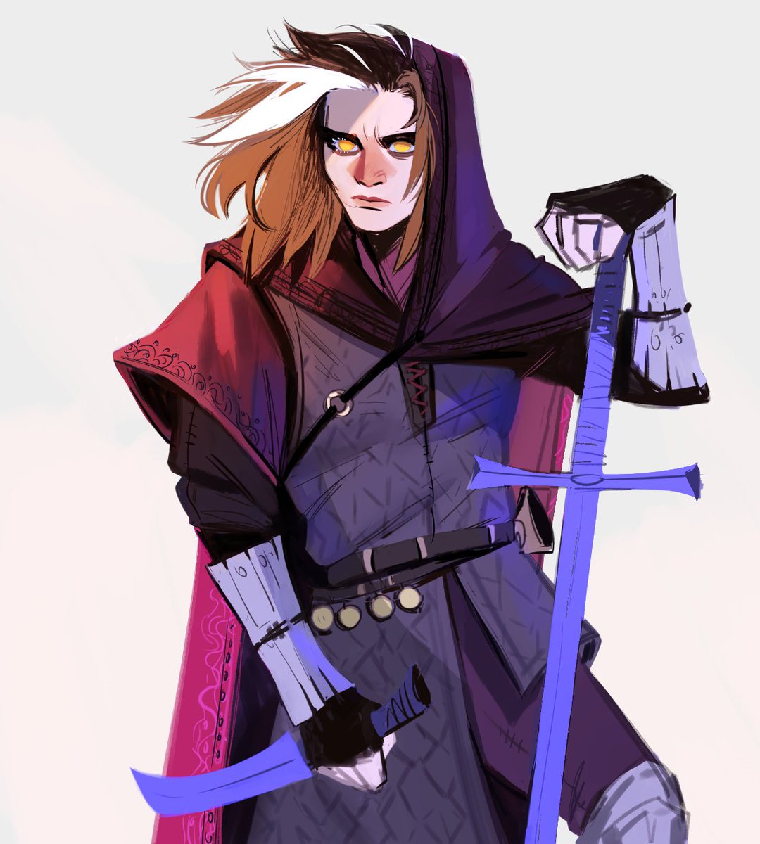 Revamped my #witcheroc ~ He's a blind cat school Witcher 🖤 #characterdesign #TheWitcher