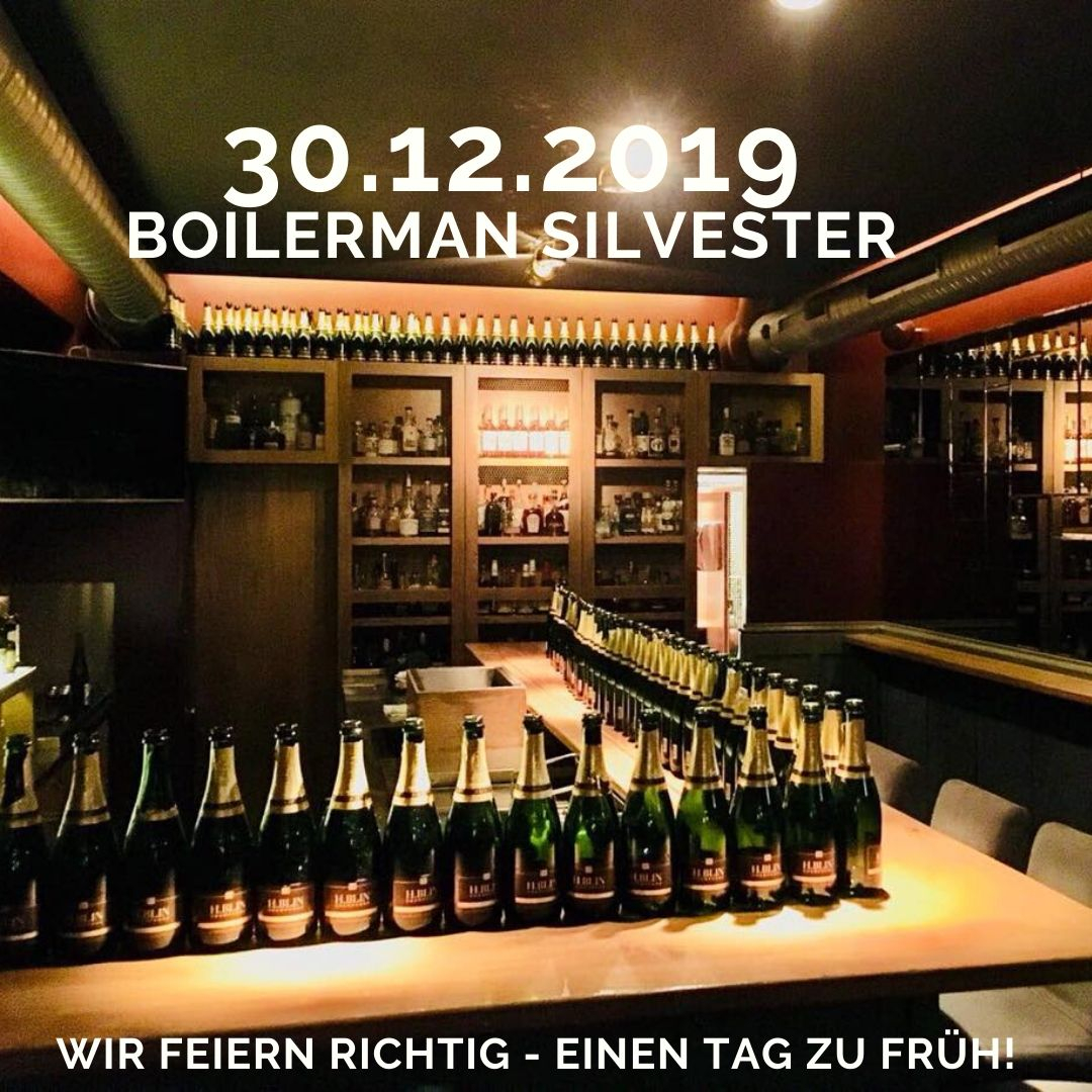 Boilerman Silvester: Champagner, Highballs, das Boilerman Shot Box Game, Berliner, Lametta, Currywurst, Tresentanzen und bei richtiger Anwendung: einen enormen Hang Over. Perfektes Silvester - nur alles einen Tag zu früh! Wir freuen uns auf Euch !