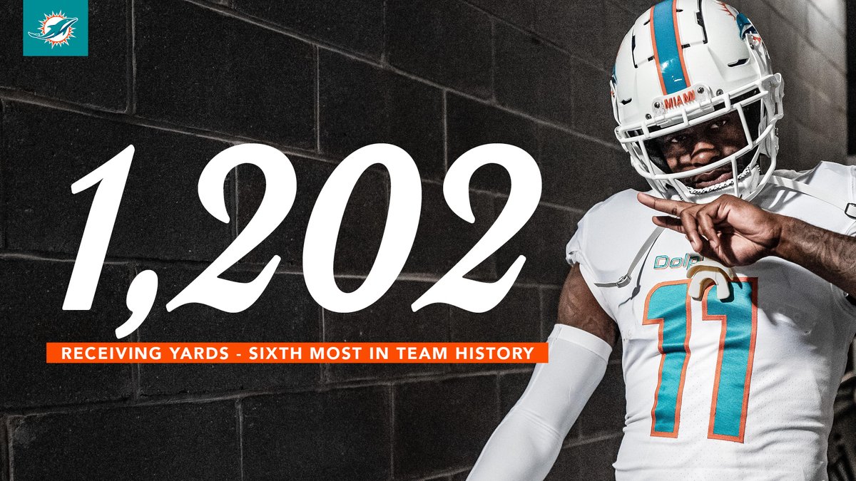 MiamiDolphins's tweet photo. You'll find Uncle @DeVanteParker11 in the record books 🔥

#FinsUp https://t.co/nyQa53m8TB