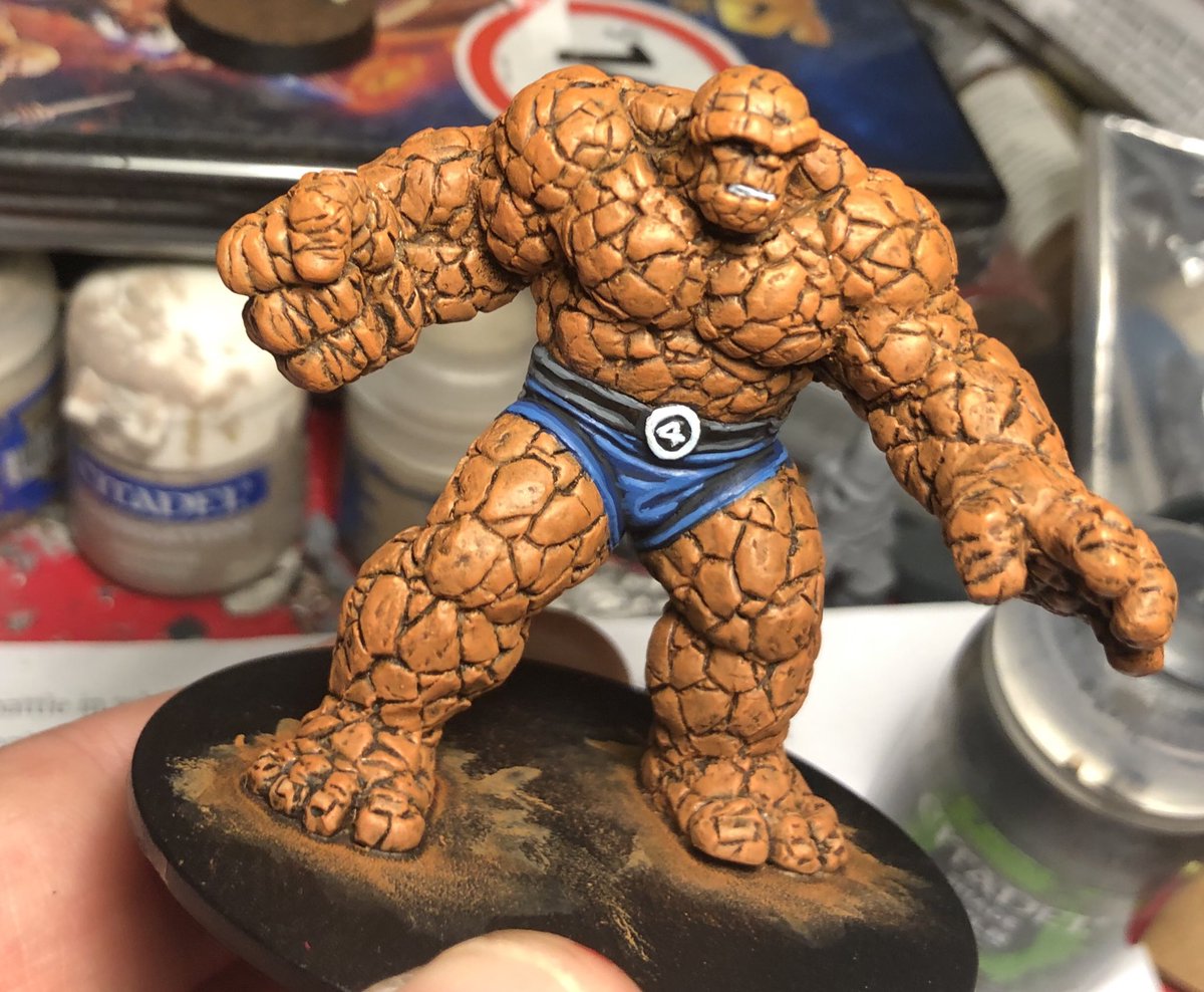 Finished my Thing for the Marvel Crisis Protocol tabletop game last night. Going to use him as a counts as Hulk. Who do finish next?
