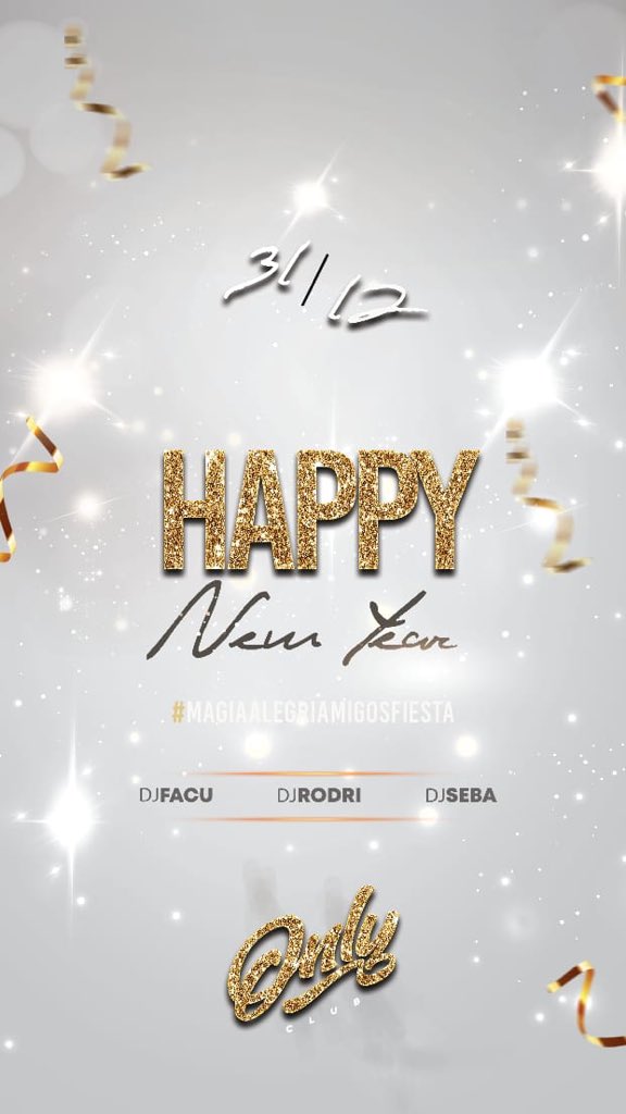 OnlyClub3's tweet photo. >31 DIC <
Despedimos un año lleno de risas, llantos y buenos recuerdos para recibir uno con mucha energía, magia, amigos y mucha pero mucha FIESTAA 🔥 

✨HAPPY NEW YEAR✨

Dj Facu-Dj Rodri-Dj Seba
para que la noche nunca termine

FELIZ AÑO NUEVOS AMIGOS ❤️

#AñoNuevoEnElClub https://t.co/qLllA9lLSX