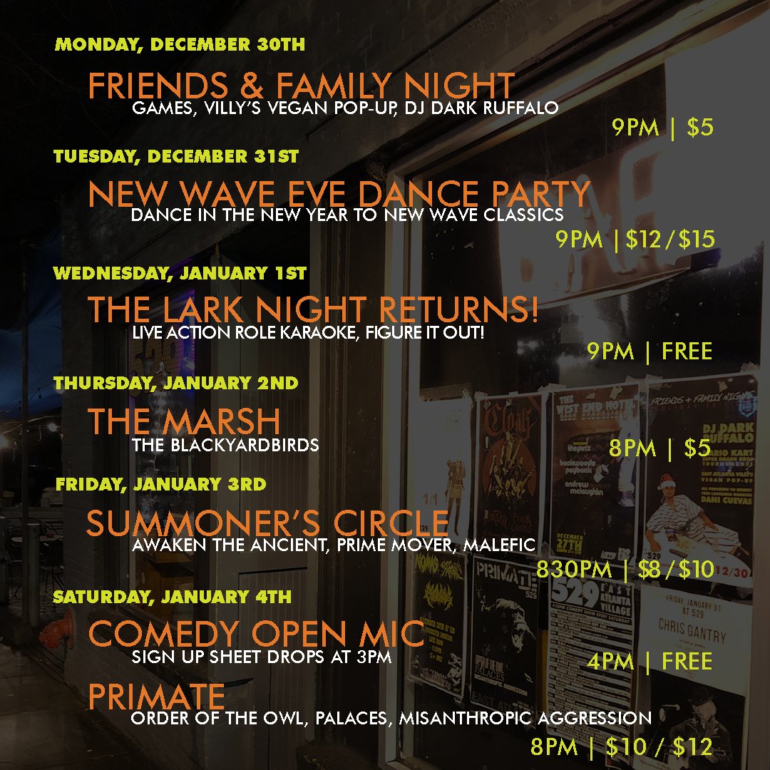 529_EAV's tweet image. In one year and out the other

#happynewyear #fivetwonine #wearethefivetwoniners #livemusic #comedy #drinking #dancing #eastatlanta #atlanta #eav