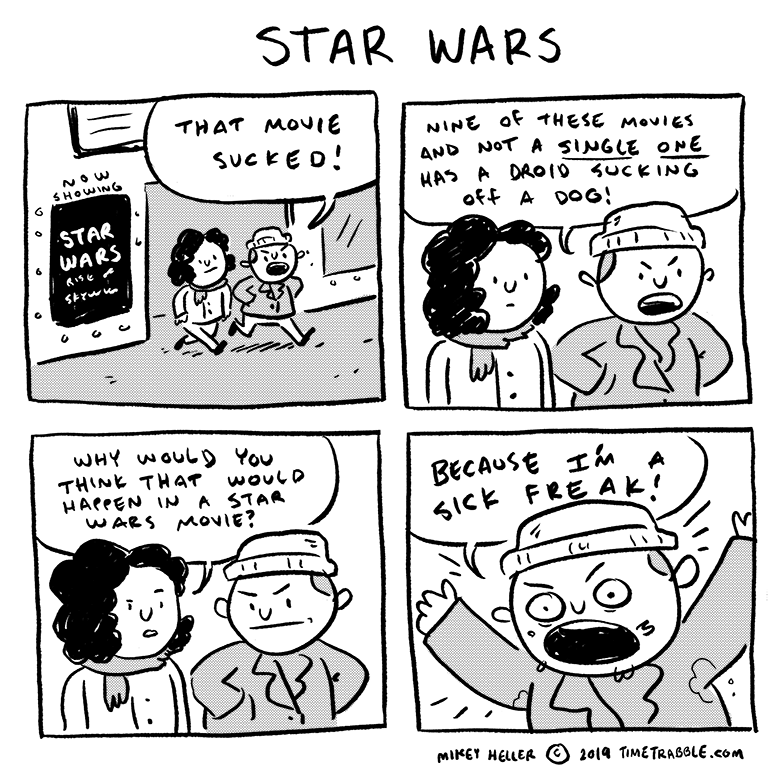 i drew a comic about Star Wars 